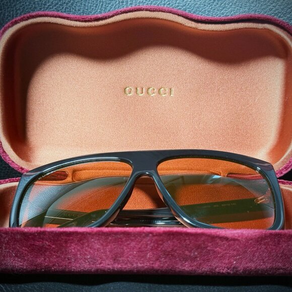 100% Authentic Gucci Oversized Shield Sunglasses - Picture 9 of 9
